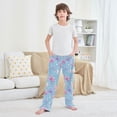 thumbnail image 6 of Kids' Pajama Pants Soft Relaxed Fit Sleep Pants Lounge Pants with Pockets Pink and Purple Bows Medium, 6 of 9