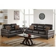 thumbnail image 3 of Bobkona Shelton Bonded Leather 2-Piece Sofa and Loveseat Set, 3 of 4