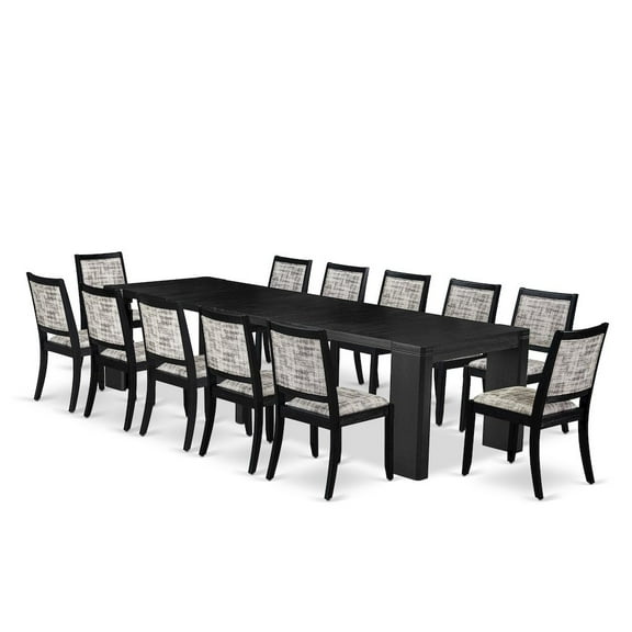 Luxe by East West Furniture 13-piece Dining Room Table Set a Rectangular Kitchen Table
