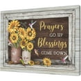 thumbnail image 2 of Farmhouse Sunflower Wall Art Window Religion Christian Hummingbird Bible Verse Pictures Wall Decor Scripture Quotes Canvas Painting Print Artwork Framed for Living Room Bedroom Bathroom 16"×12", 2 of 6