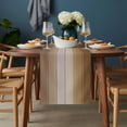 thumbnail image 2 of Brown Beige Table Runner - 108 Inch Long, Kitchen Dining Table Runner Dresser Scarves, Farmhouse Vintage Gradient Wooden Grain Farmhouse Decor for Coffee Tables Wedding Party Banquet, 2 of 8