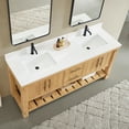thumbnail image 4 of Paris 72" Double Bath Vanity in Acacia Classic Grey with White Quartz Stone Top, 4 of 16