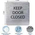 thumbnail image 3 of ADA CENTRAL SIGNS - 6" X6" Keep Door Closed Sign - ADA Compliant Tactile Graphics Grade 2 Braille Text Acrylic Wall Sign - Safety and Accessibility Doorway Sign for Office, Hotel, School, & Workspace, 3 of 7