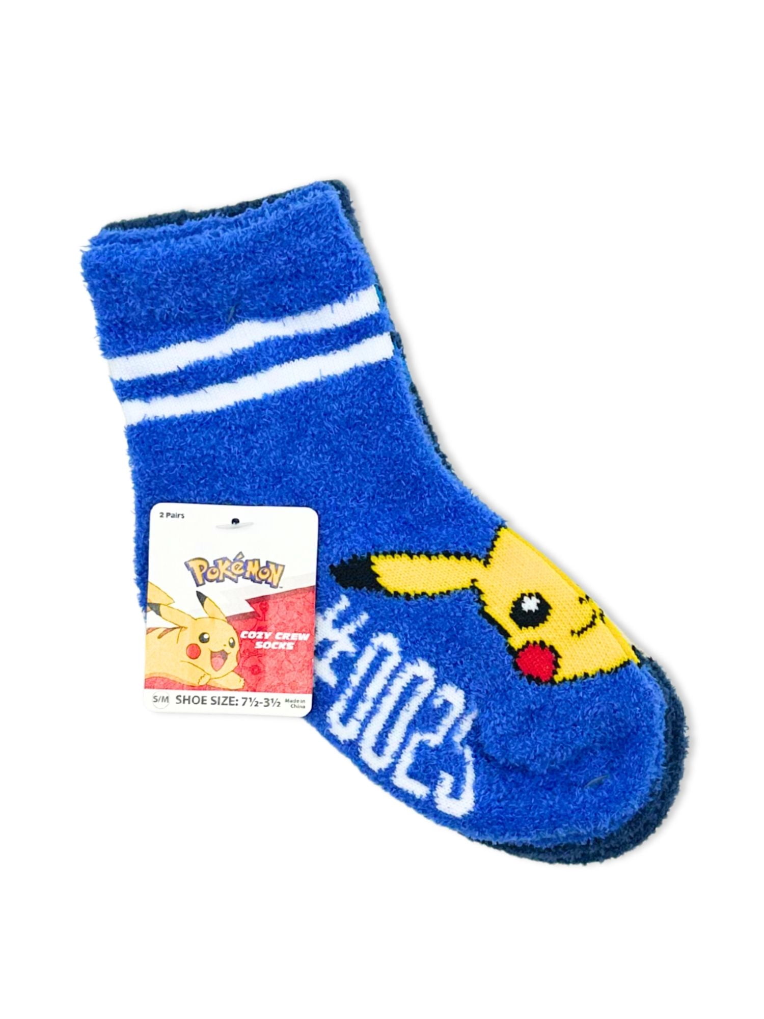 Pokemon Boys Cozy Socks, 2-Pack, Sizes S/M-M/L
