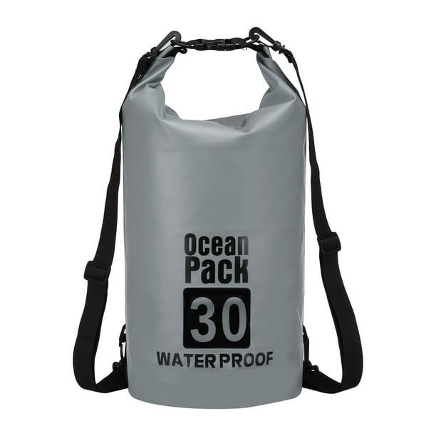 Uxcell Bolsa Impermeable, Bolsas Impermeables con Silbato Gris 30L