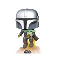 thumbnail image 3 of Funko POP Star Wars Mandalorian Yoda Baby hecho a mano # 402 figuras de acción de vinilo modelo muñeca juguete regalo de cumpleaños, 3 of 3