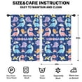 thumbnail image 2 of Blackout Kids Curtains,DarkBlue Cartoon Dinosaurs Rainbow Volcanoes Pattern Childrens Insulated Curtains Set Of 2,Bedroom Essentials,Toddler Room Decor 42"x63", 2 of 5