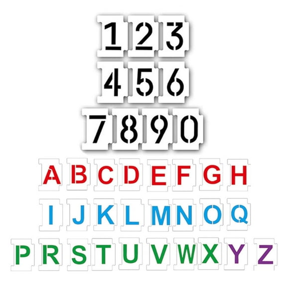 Flexible Curb Stencil Number Painting Templates DIY School Art Projects