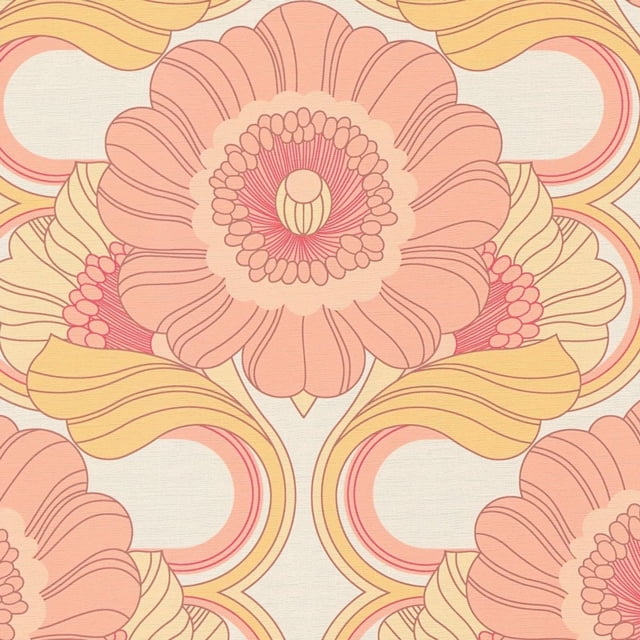 AS Creation Retro Floral Motif Textured Wallpaper
