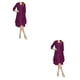 thumbnail image 4 of Sonducket vestido de lentejuelas cardigan de piezas faldas largas de encaje hermosa elasticidad lavable suavidad ropa de mujer púrpura / 2xl Morado/2XL 2Conjunto, 4 of 6