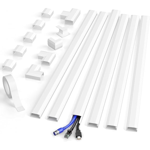 LazySpin Cord Hider, Large Cord Covers for 2-3 Wires, Wire Covers for Cords Cable Hider, 94.5in