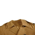 thumbnail image 3 of Trench-Coat Long à Double Boutonnage pour Femmes, Veste Classique à Col Rabattu, Coupe-Vent avec Ceinture, 3 of 6