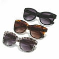 thumbnail image 2 of 3 Pairs of Square Bifocal Oversized Reading Glasses 1.0 for Men Fishing, Plastic Spring Hinge Temple Readers, Classic Presbyopic Sunglasses +1.00, 2 of 5