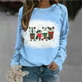 thumbnail image 1 of Qiopertar Femmes Décontracté Manches Longues Col Rond Hauts Chemises Amples Blouse Imprimé Saint-Valentin Chandail en Molleton Graphique Liquidation Livraison Gratuite à Moins de 5$ jusqu'à 90 % de Réduction, 1 of 4