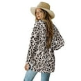 thumbnail image 3 of SCRAWLGOD Leopard Print Fall Cardigan Sweaters for Women Lightweight Jackets Casual Size 2XL Long Sleeve Work Cardigan for Women Long Loose Womens Cardigan with Pockets for Party, 3 of 7
