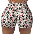 thumbnail image 2 of Haiem Christmas Cat No Front Seam Biker Shorts for Women Yoga Workout Gym Bike Shorts with Tummy Control Moisture-Wicking-XX-Large, 2 of 9