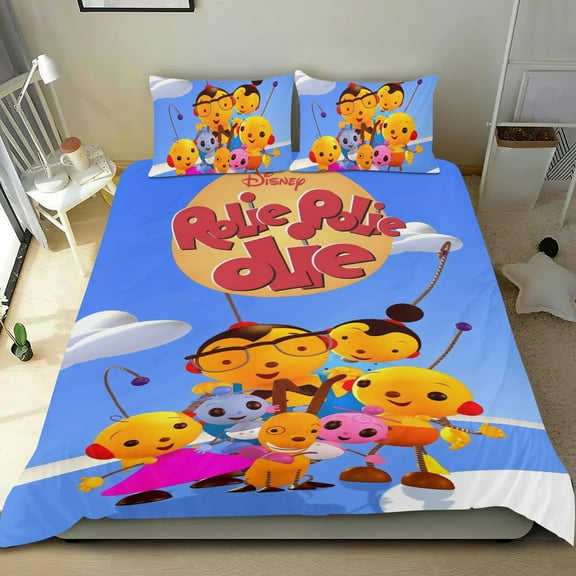 Rolie Polie Olie-themed Bed Sheet Set Three Piece Set Comfortable And Skin Friendly Unique Design Home Decor Gifts For Family Friends fans36x75Inches（90cm*190cm）