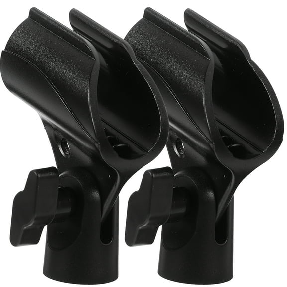 BERTDOMD 2-Pack Microphone Clip Holder Mic Clamp Stand Mount for Studio and Live Performance