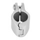 thumbnail image 3 of Qiilu Bimini Slide Jaw1 pulgada de acero inoxidable Marine Hardware Fitting Silver Marine Boat Toldo Abrazadera Hardware de cubierta para bote Bimini Top Jaw Slide con bisagras abrazadera marina Khall QC03387, 3 of 6