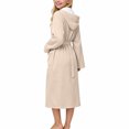 thumbnail image 5 of Bovxnpu Boys Girls Robes Hooded Long Sleeve Big Pocket Mid Length Bath Robe Outfits, 5 of 7