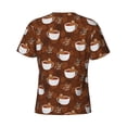 thumbnail image 6 of Vsdgher Cute Sloths Bear Relaxing In Coffee Cup Print Men's Dry Fit Mesh Athletic Shirts Moisture Wicking Tennis T-Shirt Tops, 6 of 9