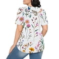 thumbnail image 4 of Summer Tops for Women 2025 Trendy Plus Petite Work Blouses for Women Office Professional Womens T Shirts Casual V Neck, 4 of 6
