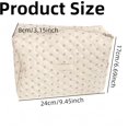 thumbnail image 2 of shiyou-Large Cute Plush Makeup Bag - Travel Pouch, Quilted Rice Floral Design (White), 2 of 4
