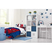 Marvel Spiderman Webtastic 7 Piece Queen Bed Set, 100% Microfiber, Blue