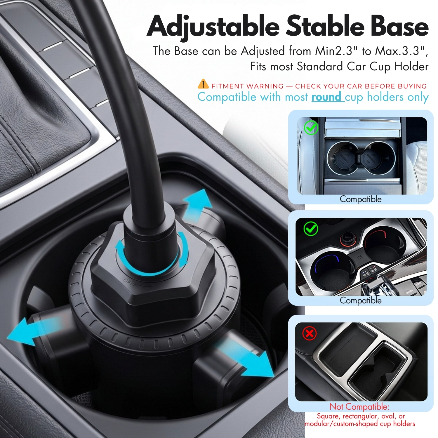 Esoulk Cup Holder Car Phone Mount with Gooseneck photo 4