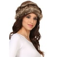 thumbnail image 3 of Sakkas Sparrow Unisex Lined Insulated Faux Fur Hat Cap Folded Brim - Chocolate - One Size Regular, 3 of 4