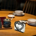 thumbnail image 4 of CIMAXIC Standing Napkin Holder Iron Heart Design Tissue Storage for General Users Banquet 1Pack, 4 of 6