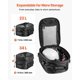 thumbnail image 3 of Bolsa trasera para moto VEVOR, impermeable, 22-34 L, con funda para lluvia, 3 of 9