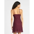 thumbnail image 3 of No Boundaries Sweetheart Triangle Mini Dress with Lace Trim, Women’s, 3 of 4