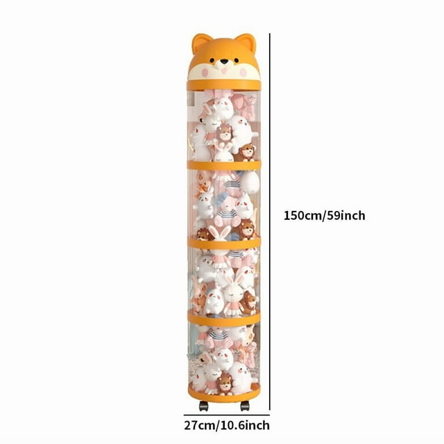 Chmadoxn Closet Organizers and Storage, Organization and Storage, Storage Bins, Storage Containers Stuffed Storage Tube - Stuffed Organizer Toy Storage Tube With Wheels a storage