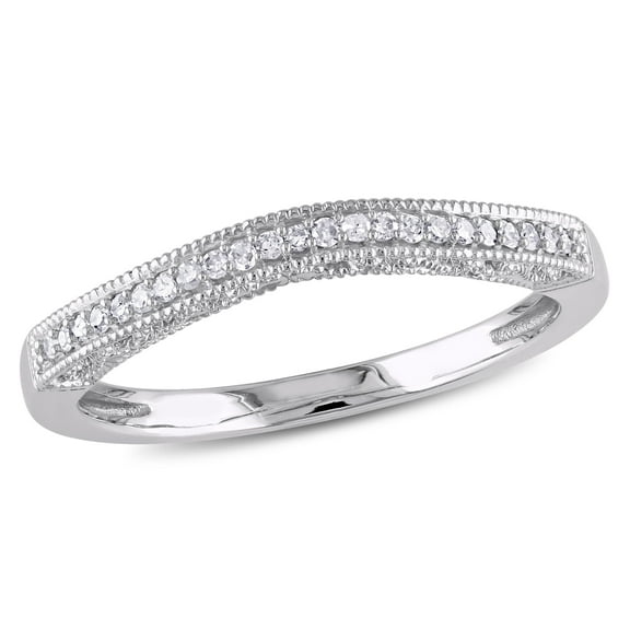 Everly Women's Diamond 10k White Gold Wedding Ring