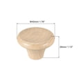 thumbnail image 2 of Uxcell Universal Pot Lid Knob,Wooden Replacement Knob 45x29mm for Pan Pot Cover 4pack, 2 of 5