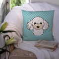 thumbnail image 3 of Carolines Treasures BB1195PW1414 Checkerboard Blue White Poodle Fabric Decorative Pillow- 14 x 14 In., 3 of 4