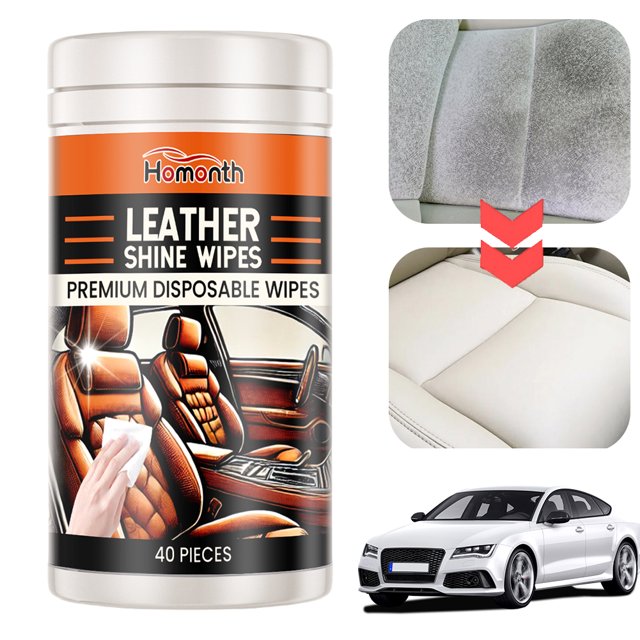Toallitas Limpiadoras para El Interior Del Coche Hugtrwg 40 Unidades Cuero Acondicionadoras
