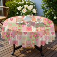 thumbnail image 4 of Pioneer Flower Floral Print Pattern Round Tablecloth 60 X 60 Inch, Wrinkle Resistant Wipeable Table Cloth for Kitchen Dining Picnic Patio Party, 4 of 6