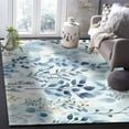thumbnail image 4 of Area Rugs Indoor Non-Slip Rectangle Rug 2.7x5 Ft Abstract Tree Classic Blue Leaf Plant Watercolor Rug Rubber Backing Floor Mats Non Shedding Home Decor Carpet for Entryway Living Room, 4 of 8