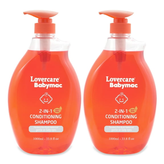 2-Pack LoverCare Babymac 2-IN-1 Conditioning Shampoo -33.8Fl.oz (1000ml)