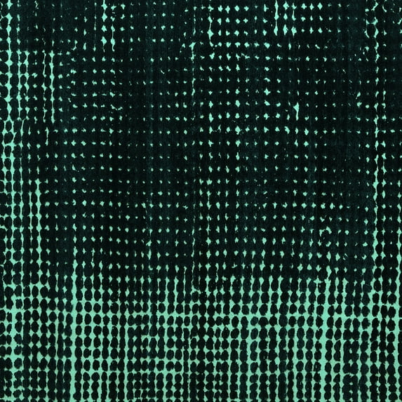 Ahgly Company Machine Washable Indoor Square Abstract Turquoise Blue Modern Area Rugs, 6' Square