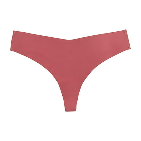 

UoCefik Womens Thongs 特性 Seamless Panties for Women Low Rise Low Rise Underwear Vermilion S