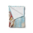 thumbnail image 2 of Letter Z Soft Flannel Fleece Throw Blanket, Maritime Summer Theme Z Tropical Aquatic Wildlife Nautical Font, Cozy Plush for Indoor and Outdoor Use, 70" x 90", Dark Coral Pale Blue, by Ambesonne, 2 of 5