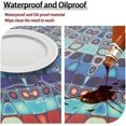 thumbnail image 4 of Boho Vinyl Round Tablecloth Waterproof Fitted Table Cloth Summer Fall Outdoor Circle Cover for 36-44" Tables Kitchen Dining Apartment Essentials Picnic Camping Party Decor Housewarming Gifts, 4 of 4