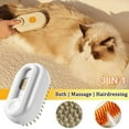 thumbnail image 2 of Pet Grooming Brush for Dogs & Cats, 3-in-1 Design: Hair Remover, Cleaning Brush and Massaging Brush, 2 of 6