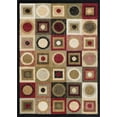 thumbnail image 3 of Hampton Contemporary 5' x 7' Black and Red Polypropylene Indoor Area Rug, 3 of 8
