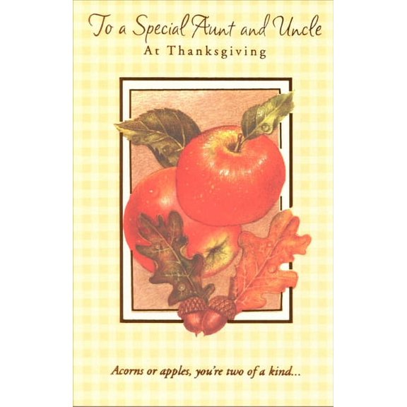 Freedom Greetings Apples & Acorns Thanksgiving Card