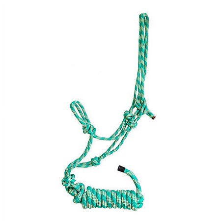Gatsby Two-Tone Cowboy Halter w/Lead Turquoise/Cre
