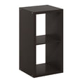 thumbnail image 1 of Organizador de almacenamiento Furinno Cubicle con parte trasera abierta, 2 cubos, roble oscuro, 1 of 8